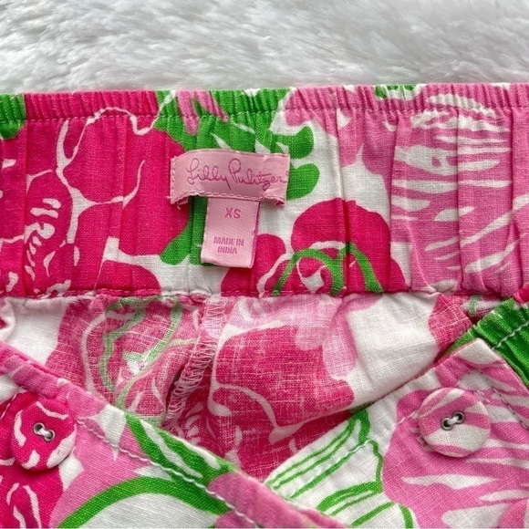 ❤️ LILLY PULITZER Vintage Pink Floral Pant Size XS K28 - Picture 3 of 7